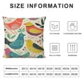 thumbnail image 6 of Acheng Creativebug Midcentury Modern Simple Lines Colorful Bird Hidden Zipper Throw Pillow Covers,Suitable for All Season Pillow Case for Living Room Bedroom Sofa Chair,2 Pcs (Two Sides) White, 6 of 6