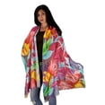 thumbnail image 6 of Peach Couture Womens Soft Fashion Artistic Digital Print Long Scarf Wrap Shawl, 6 of 10