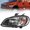 Black, variant on Leavan Chrome Headlight Assembly Passenger Side (Right) for 2004-2013 Freightliner M2