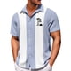 thumbnail image 2 of Men's Hawaiian Printed Button Short Sleeve Shirts Men's Casual Fashion Short Sleeve Shirts8XL, 2 of 4