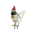 thumbnail image 2 of EWASWON Christmas 2 Pack Santa Hat Chicken Christmas Yard Stakes - Metal Outdoor Decor for Garden, Lawn & Porch, Holiday Christmas Decorations, 2 of 8