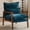Blue-Green, variant on Ktaxon Chenille Accent Chair, Solid Wood Armrests Armchair, Metal Frame for Stability, Single Sofa with Comfortable Cushions and Lumbar Pillow Gray-Green