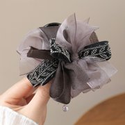 Yvsxxv 1 Pc Purple Diamond Mesh Shark Hair Claw Clip for Women Updos