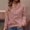 Pink, variant on Dxzfnsa Hooded Tops for Women Women's Winter Loose Half Button Long Sleeve Pullover Tops Casual Solid Color Knit Tops with Pocket