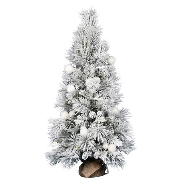 Vickerman D191040 48 in. Artificial Frosted Beacon Pine Tree with 156 Tips