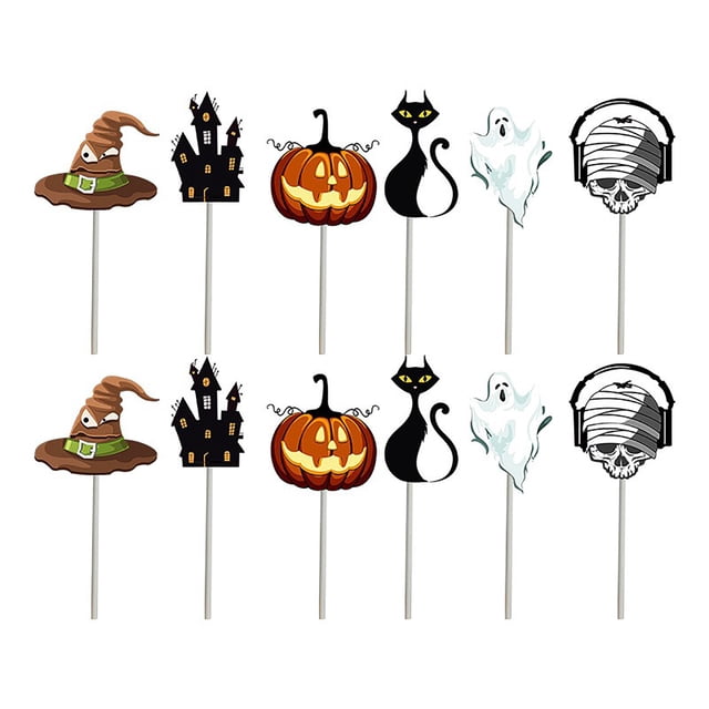 EDFBUYKRS 12pcs Cake Toppers – Pumpkin & Decoration Picks For Parties