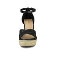 thumbnail image 6 of BLISSFUL STEP Women's Espadrille Wedge Heel Wedge Sandals Black 6, 6 of 8