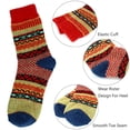 thumbnail image 6 of YZKKE 5 Pack Womens Vintage Winter Soft Warm Thick Cold Knit Wool Crew Socks Multicolor, 6 of 6