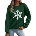 thumbnail image 2 of Cadancy Holiday Tops for Women Christmas Snowflake Crew Neck Long Sleeve Pullover Sweatshirts Festival Holiday Winter Funny Shirts Casual Loose Xmas Outfits 2025, 2 of 5