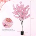 thumbnail image 2 of Costway 6.5 FT 1 PCS Tall Artificial Cherry Blossom Tree with 900 Pink Flowers Cement-filled, 2 of 8