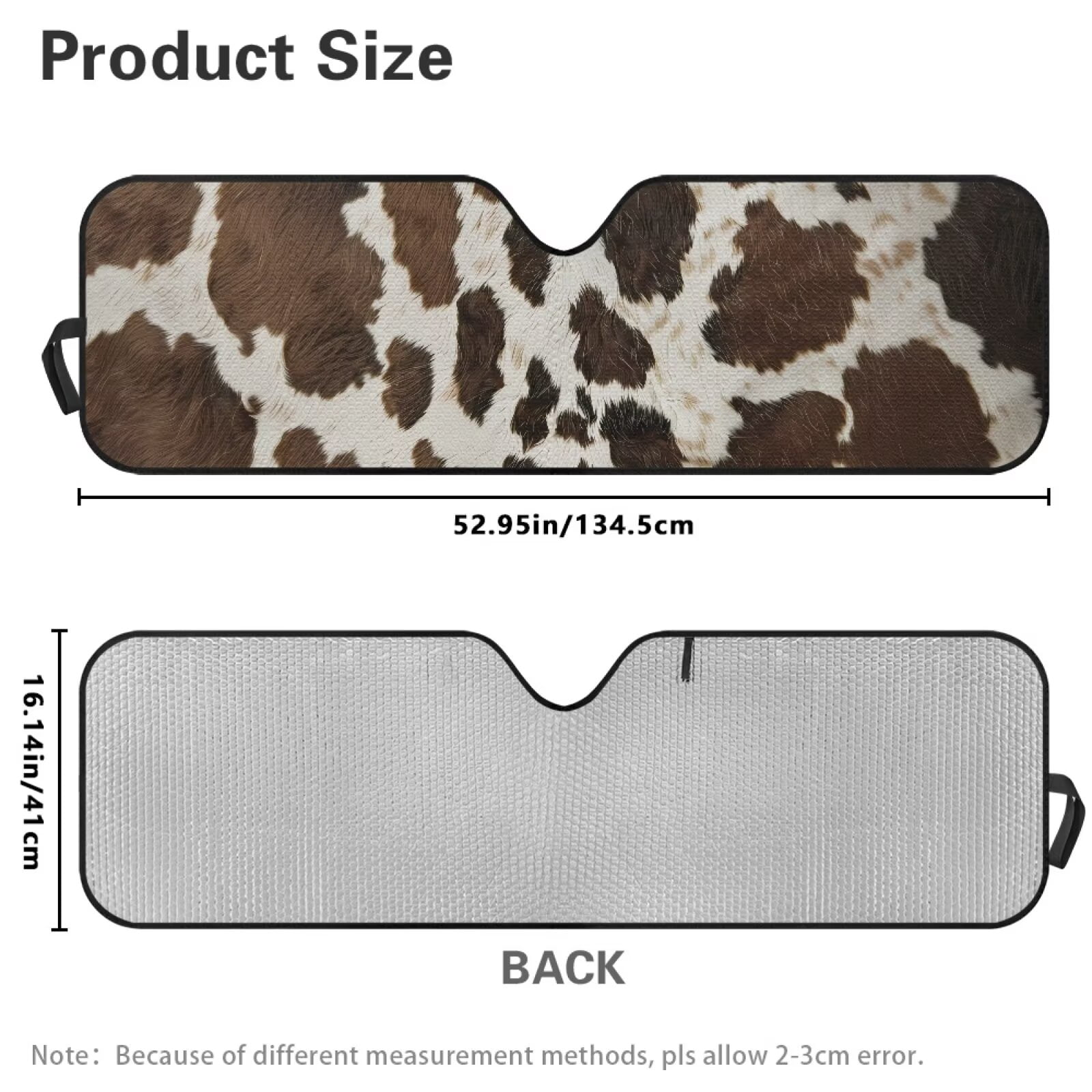 Uorisanigo Front Windshield Sunshade Fit for Jeep Wrangler JK JKU JL JLU 1997-2025 & Jeep Gladiator JT 2020-2024, Foldable Car Sun Shade Blocks UV Rays Keep Vehicle Cooler