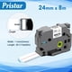 thumbnail image 2 of Cinta etiquetadora Pristar laminada blanca de 24 mm para Brother, 2 of 9