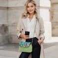 thumbnail image 2 of Pzuqiu Colorful Butterflies Crossbody Bags for Women Leather Lightness Vintage Functional Leather Quilted Shoulder Bag with Chain Strap Fashion Versatile for Teen Girls-Women, 2 of 7