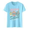 thumbnail image 4 of PMVFHDE T-Shirt Filles T-Shirts Hauts Filles T-Shirts Filles T-Shirt Décontracté Imprimé Col Rond Manches Courtes T-Shirt Décontracté Bleu Ciel, 6-7 Ans, 4 of 6