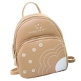 thumbnail image 1 of Qarigey Mini para mujer, moda informal con estampado de flores, paquete de cuero PU, bolsa de teléfono de Color sólido para acampar al aire Mochilas Caqui Qarigey AP006181-01, 1 of 6
