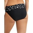 thumbnail image 2 of Women's Pour Moi 25210 Cascade Fold Over Brief Swim Bottom (Black/White S), 2 of 2