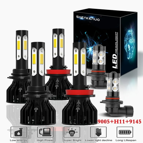 9005/HB3 H11 LED Headlight High Low Beam   H10/9005 Fog Light Bulbs Conversion Kit For Ford F150 2015 2016 2017 2018 2019 2020