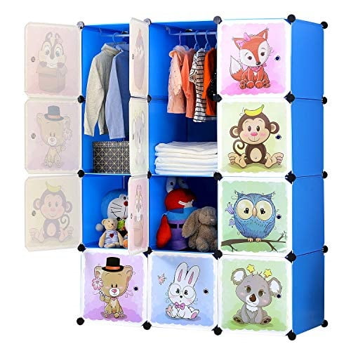Brian Dany Portable Cartoon Clothes Closet Diy Modular Storage