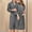 Gray, variant on Tnhcen Women's Lightweight Waffle Long Sleeve Sleep Robe - Couples Home & Bath Wear with 2 Pockets, Plus Size M-3XL, Soft Pajamas Homewear