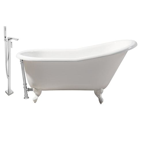 Cast Iron Tub, Faucet and Tray Set 60" RH5120WHCH140