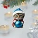 thumbnail image 5 of pstuiky Colgante navideño de gatito para coche, colgante para mochila, decoración navideña para el hogar, 5 of 7