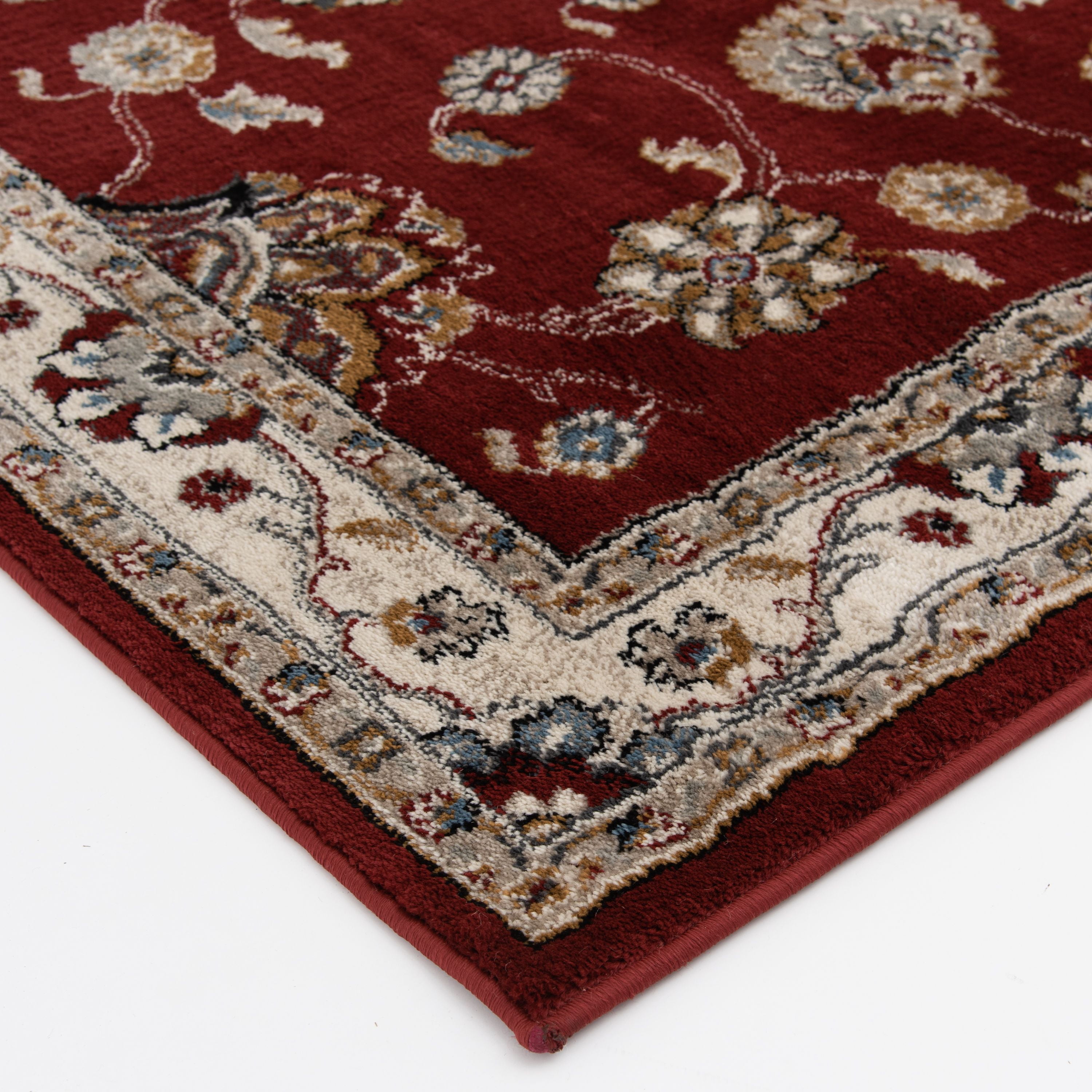 Better Homes Gardens 5 X7 Traditional Border Red Area Rug Walmart Com Walmart Com