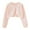 #01/Pink, variant on Little Girls Cardigan Shrug Sweater Long Sleeve Dress Cover Up Button Open Front Lace Shrug Cotton Sweaters 3-10T