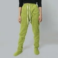 thumbnail image 4 of Pantalones informales con forro polar para mujer: cintura elástica, color liso, comodidad invernal para casa y salir, 4 of 8