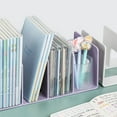 thumbnail image 4 of 1Pcs Durable Colorful Closet Tabletop Book Stand Desk Organizer Shelf Divider Acrylic PURPLE, 4 of 8