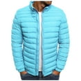 thumbnail image 2 of Vedolay Warm Winter Jacket Outerwear Jacket Winter Long Hooded Parka Jacket Light blue,2XL, 2 of 4