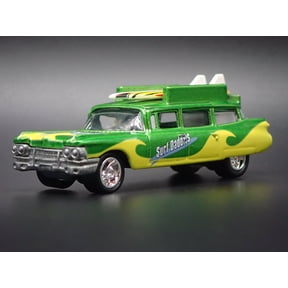 Open Box 1959 59 CADILLAC HEARSE DRAGSTER SURFING 1:64 SCALE DIORAMA DIECAST MODEL CAR
