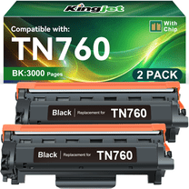 TN760 TN 760 Toner Cartridge Black Replacement for Brother TN760 TN 760 TN-760 TN730 TN 730 Toner (2-Pack)