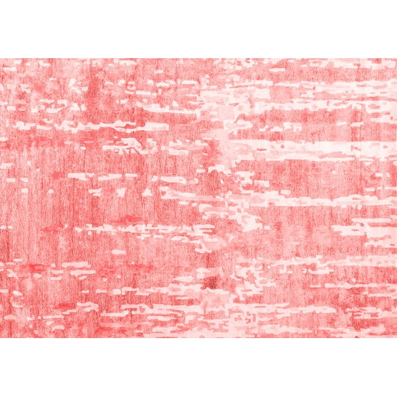 Ahgly Company Indoor Rectangle Abstract Red Contemporary Area Rugs, 4' x 6'