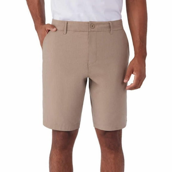 Hang Ten Men's Hybrid Series - Everyday 20" Hybrid Short in Tan | Everyday 20" Hybrid Short, 36