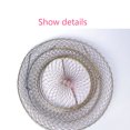 thumbnail image 4 of Lobster Mesh Fishing Net Prawn Crab Fishing Trap Net; Fish Cage Folding Trap Net Foldable Metal Wire Fish Shrimp Basket, 4 of 9