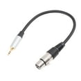 thumbnail image 1 of Cable adaptador estéreo de 3,5 mm macho a XLR macho de 0,3 m para altavoz, amplificador, micrófono, TC210KF183 (negro), 1 of 7