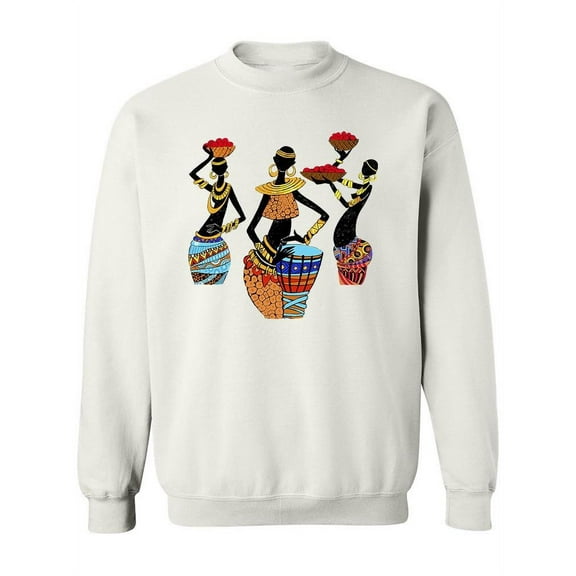 African Women Celebrating Sketch Sweatshirt Women -Image by Shutterstock, Female Medium