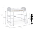 thumbnail image 7 of Mainstays Kids Twin Wood Loft Bed, White, 7 of 7