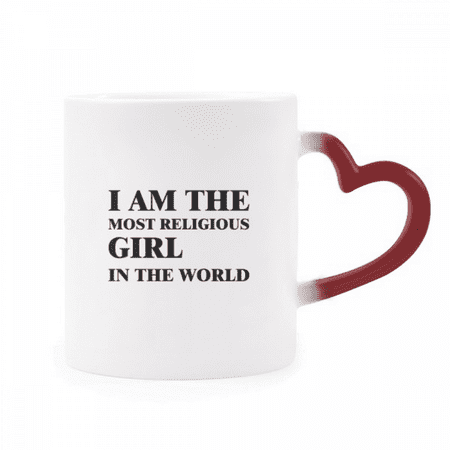 

I Am The Religious Girl Heat Sensitive Mug Red Color Changing Stoneware Cup