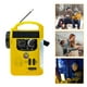 thumbnail image 2 of Radios AM/FM USB con linterna Radio de emergencia con manivela solar (amarillo), 2 of 9