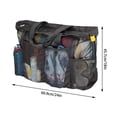 thumbnail image 2 of Cosmetic Bag Mesh Shower Caddy Portable Tote for College Dorm Large Bathroom Durable Storage with 8 Pockets and Unique Designs, 2 of 8