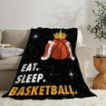 thumbnail image 2 of Basketball Blanket Plush Cozy Sports Throw Blankets for Girls Boys Adult Women Men Kids Flannel Fleece Ultra Soft Fuzzy Party Blanket Gifts for Bed Couch Sofa 60"X50", 2 of 5