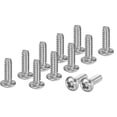 thumbnail image 1 of Uxcell 50-Pack 6-32x3/8 Tornillos de máquina de cabeza plana de acero inoxidable 304, tornillos totalmente roscados para muebles, plateado, 1 of 7