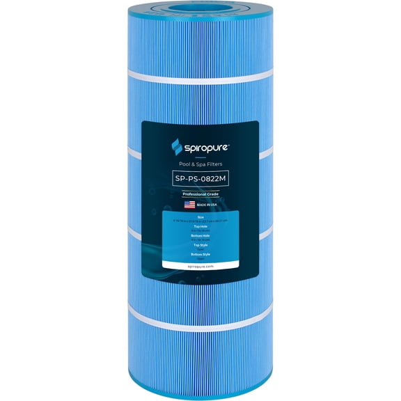 SpiroPure Replacement for Waterway 817-0150N Hayward CS150E CX150XRE Jandy CS150 Unicel C-8414 Pleatco PJANCS150 Filbur FC-0822 Blue Media Hot Tub Spa Pool Cartridge