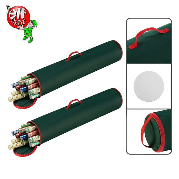 Elf Stor 83-DT5155 Sac de Rangement en Papier d'Emballage Cadeau 40,5 Pouces Vert Debout Ou sous le Lit, Deux