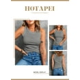 thumbnail image 3 of HOTAPEI Womens Tank Top Summer Crew Neck Sleeveless Tank Tops Ribbed Tank Top Sporty Workout Tops, 3 of 7