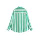 thumbnail image 2 of Camisa de gran tamaño a rayas for mujer, blusa de satén, camisas de manga larga con botones for camisas y blusas con cuello, 2 of 7