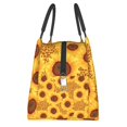 thumbnail image 4 of Vsdgher Yellow Leopard Print Sunflower Print Insulated Reusable Bags with Sturdy Zipper and Handles, Foldable Totes for Hot or Cold Food Bring or Delivery, 4 of 8