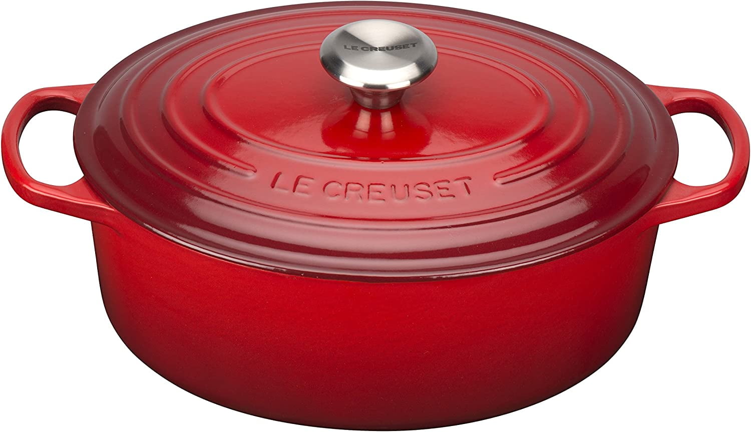 Le Cuistot Enameled Cast Iron Casserole Pot  4.5 Quart Dutch Oven,  Beautiful Graduated Red Color, Oven Safe and Induction Compatible, Easy  Maintenance 