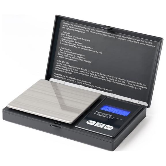 Garnen Jewelry Scale 500g/0.01g Precision Gram Scale Digital Weight Grams Ounces, Small Scale Portable Mini Pocket Scale for Coffee Spices Lab Kitchen